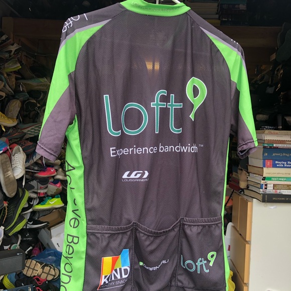 Louisgarneau"Loft9 " Mens Black Lime Cycle Jersey Top Size Large - Picture 4 of 14